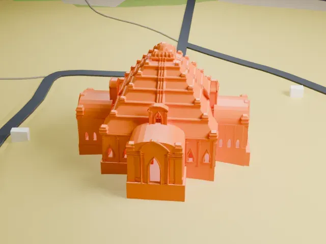 Dhammayangyi Temple model, South view