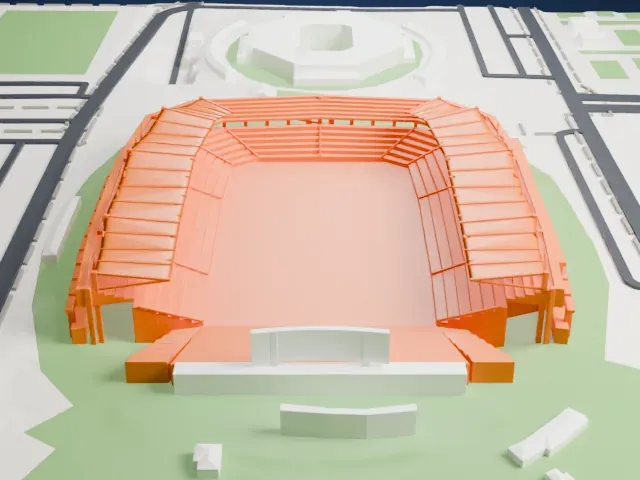 Dignity Health Sports Park model, North view