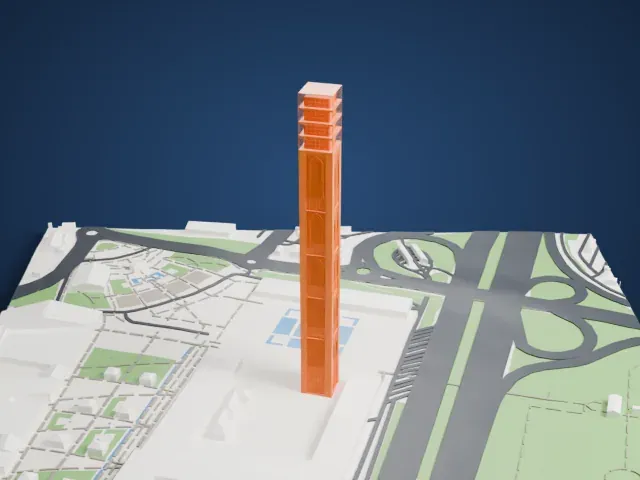 Djamaa el Djazaïr model, East view