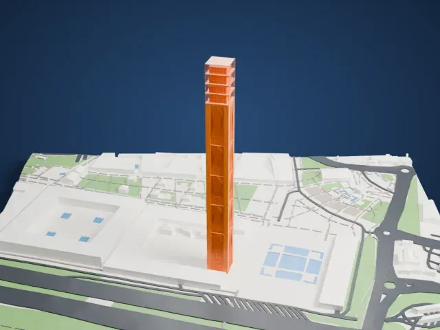 Djamaa el Djazaïr model, North view