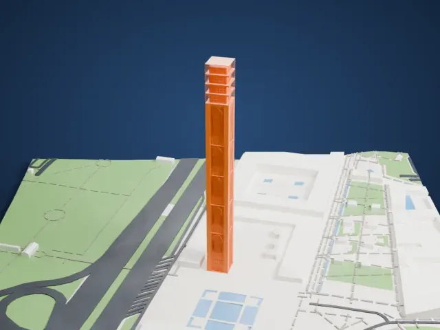 Djamaa el Djazaïr model, West view