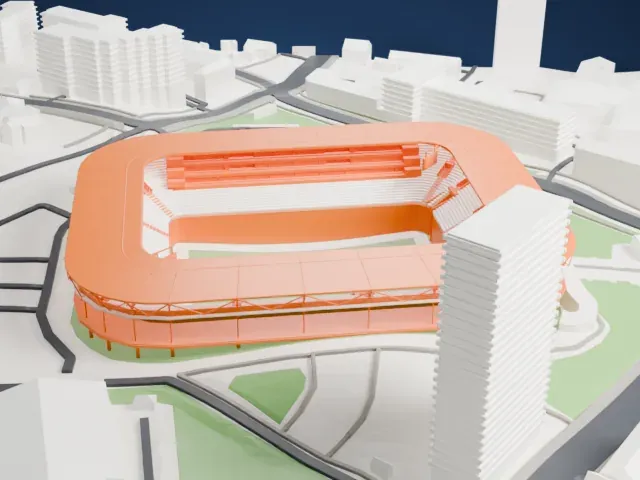Dnipro-Arena model, East view