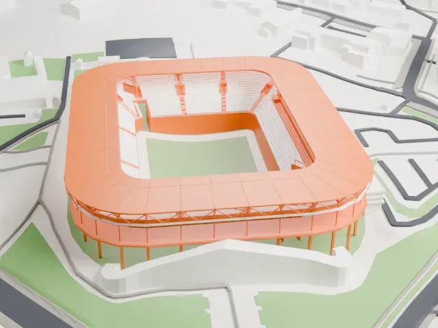 Dnipro-Arena model, North view