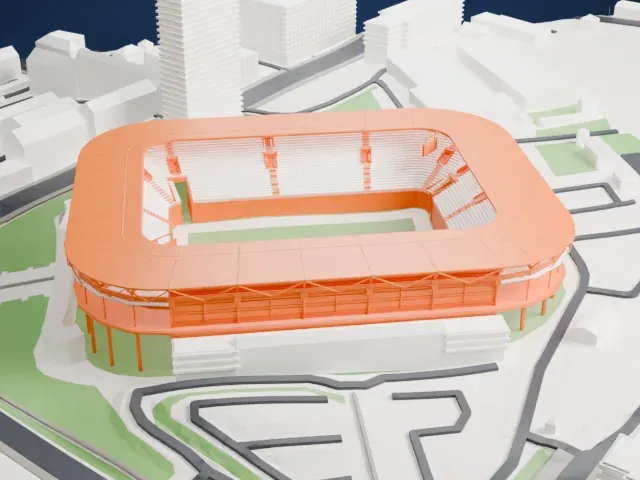 Dnipro-Arena model, West view