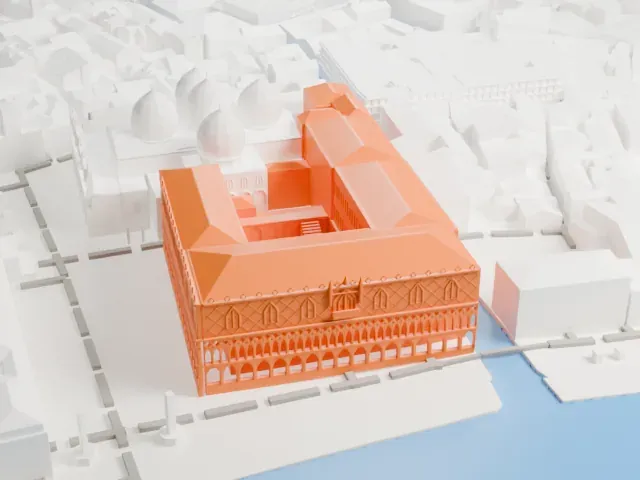 Doge's Palace model, South view