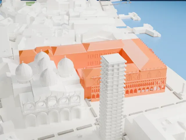 Doge's Palace model, West view