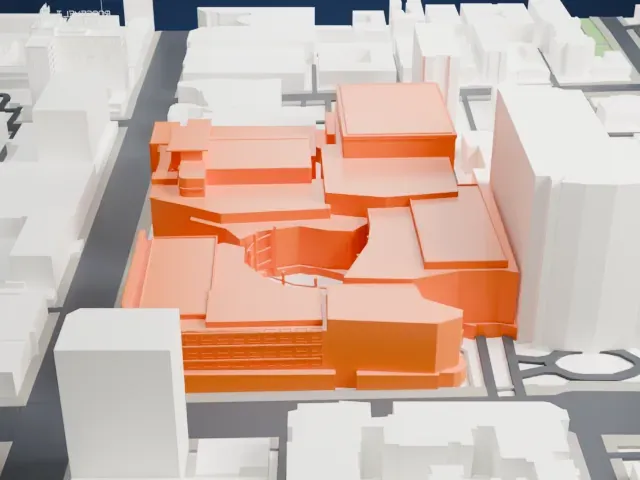 Dolby Theatre model, East view