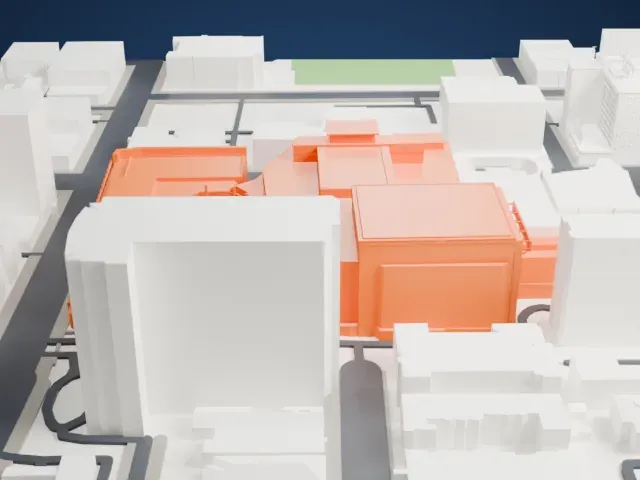 Dolby Theatre model, North view