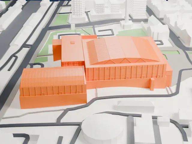 Dom Sportova model, West view