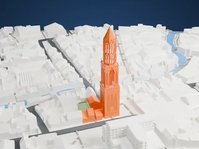 Dom Tower model, East view
