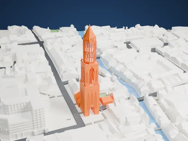 Dom Tower model, North view
