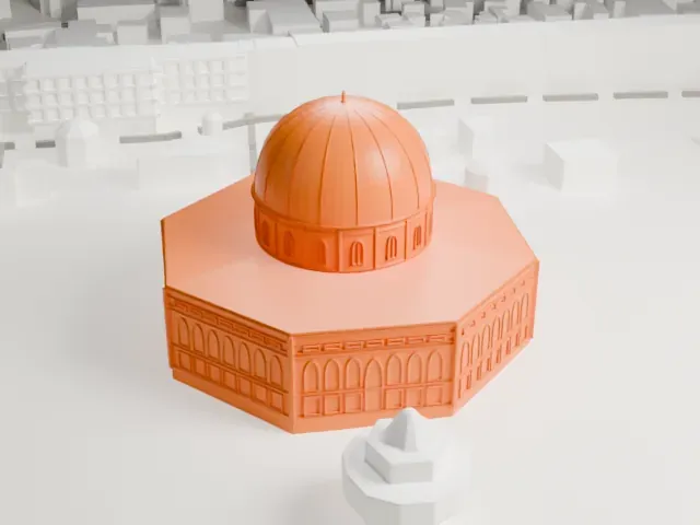 Dome of the Rock model, East view