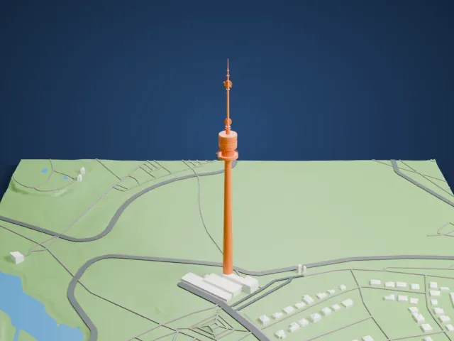 Donauturm model, North view