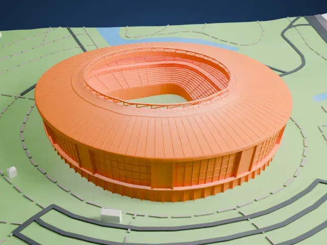 Donbas Arena model, North view