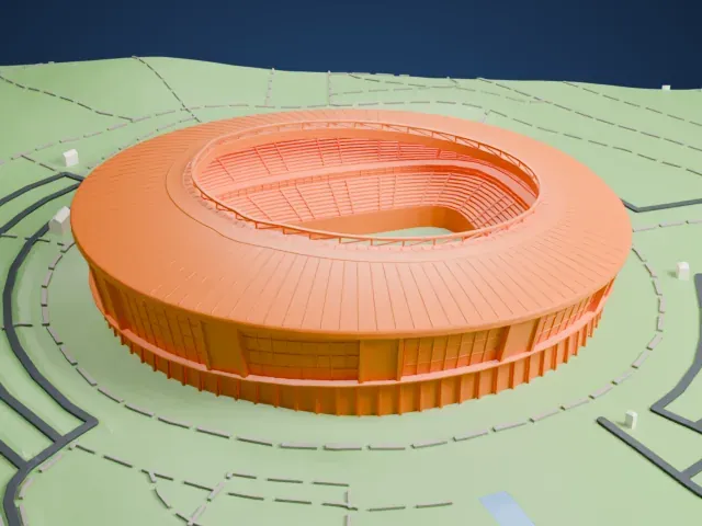 Donbas Arena model, West view