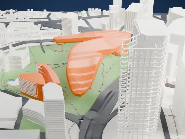 Dongdaemun Design Plaza model, North view