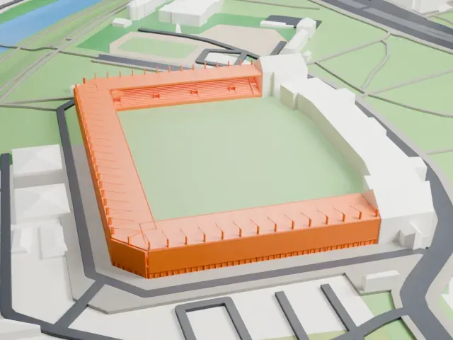Doosan Arena model, North view