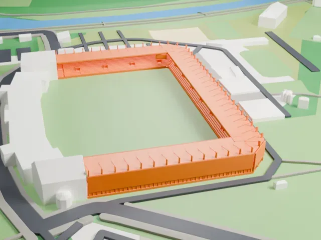 Doosan Arena model, South view