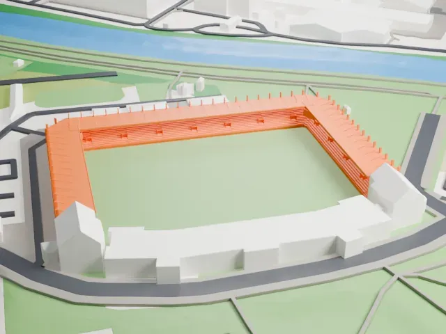 Doosan Arena model, West view