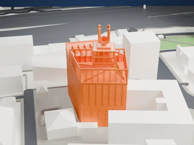 Dortmunder U model, South view