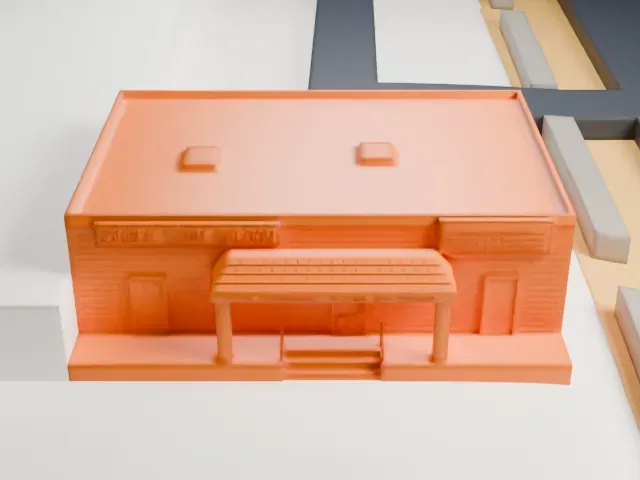 Double Down Saloon model, East view