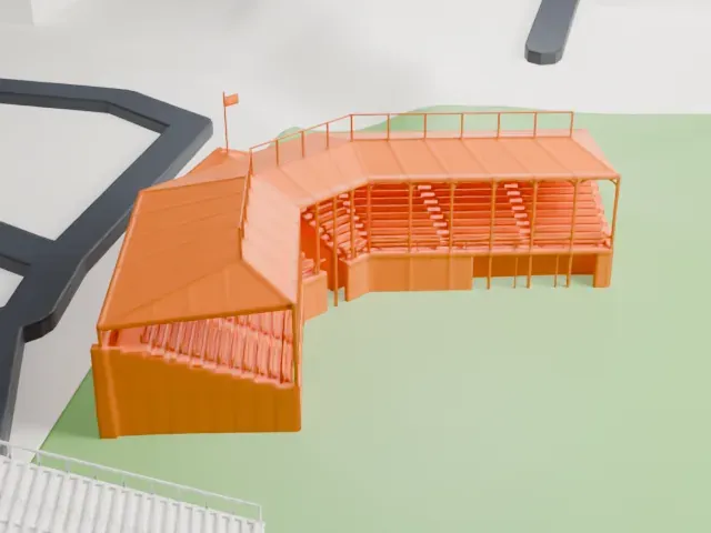 Doubleday Field model, West view