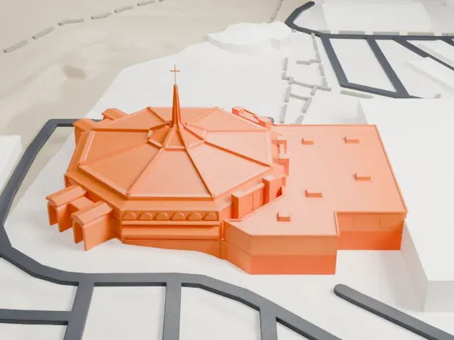 Dream City Church model, North view