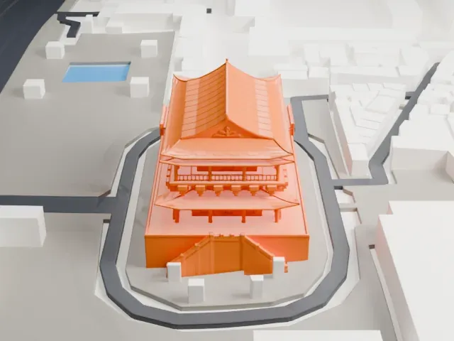 Drum Tower of Xi'an model, East view
