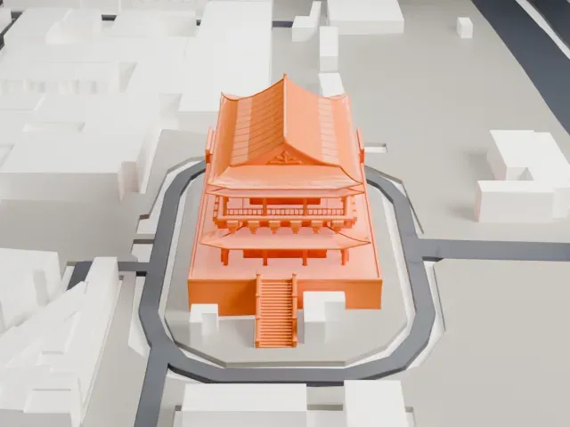Drum Tower of Xi'an model, West view
