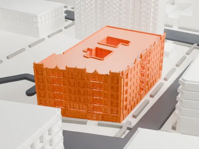 Duke Ellington House model, East view