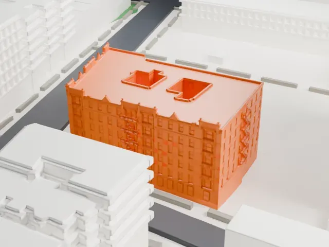 Duke Ellington House model, North view