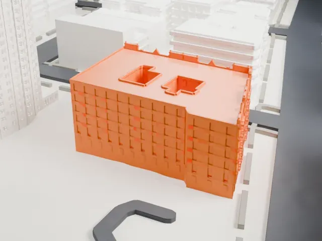 Duke Ellington House model, South view