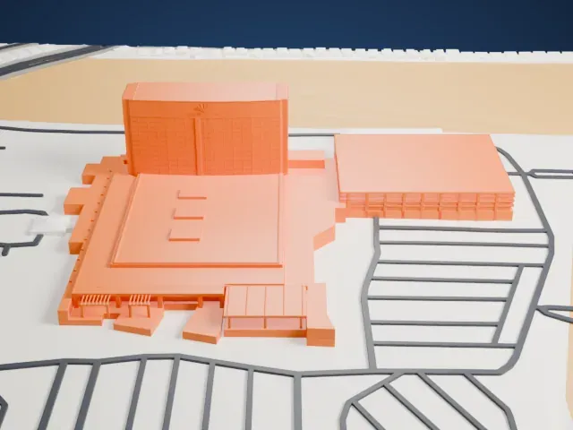 Durango Casino and Resort model, East view