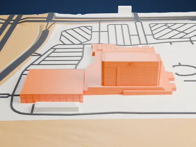 Durango Casino and Resort model, West view