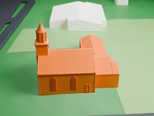 Dutch Reformed Church at Romopock model, East view