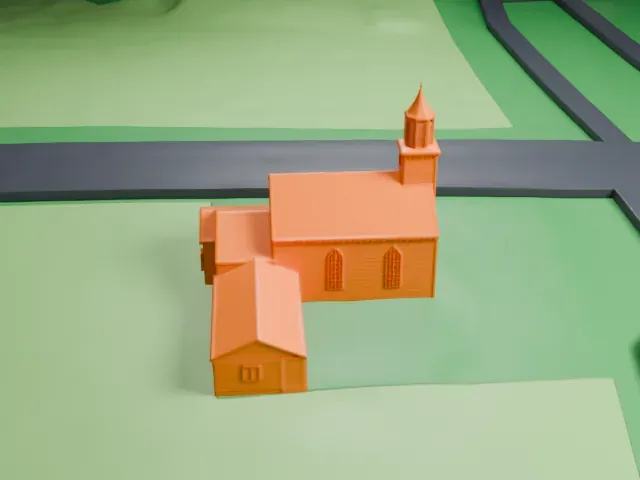 Dutch Reformed Church at Romopock model, West view