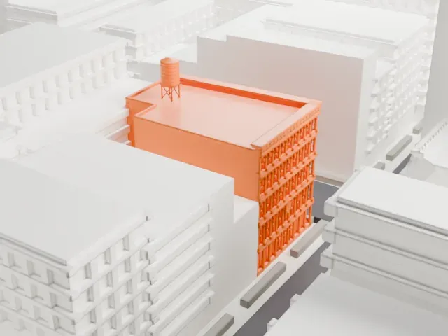 E. V. Haughwout Building model, North view