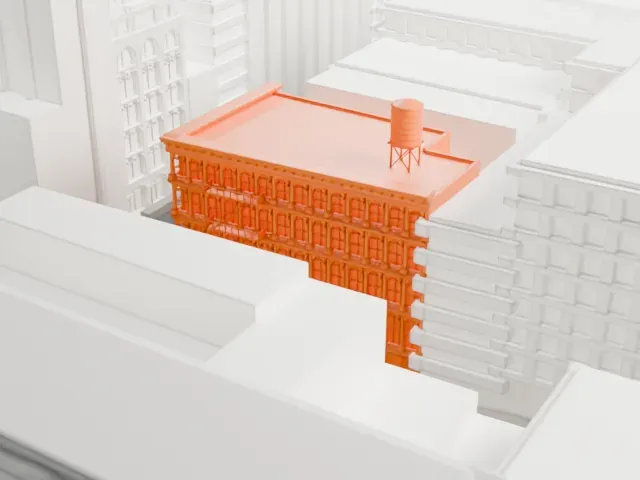 E. V. Haughwout Building model, South view