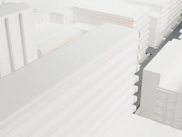 E. V. Haughwout Building model, West view