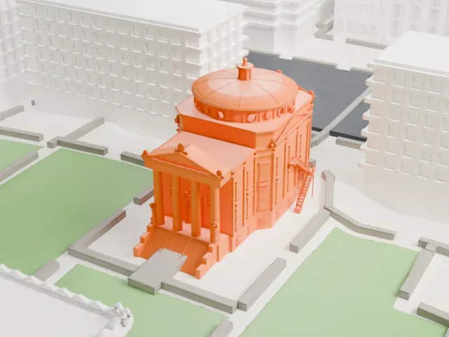 Earl Hall model, East view