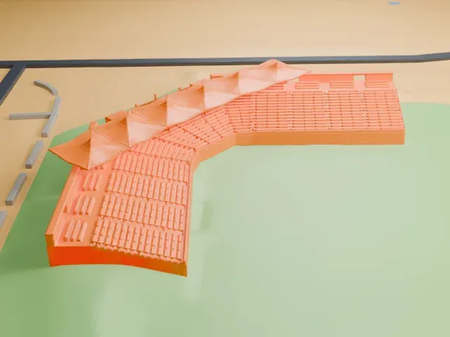 Earl Wilson Stadium model, East view