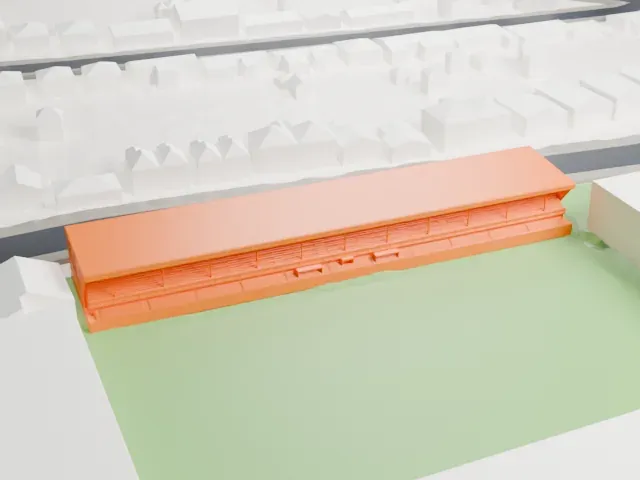 East End Park model, North view