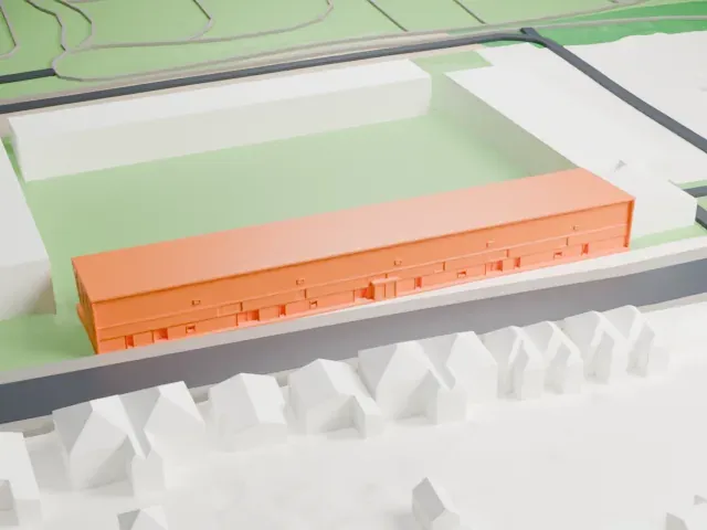 East End Park model, South view