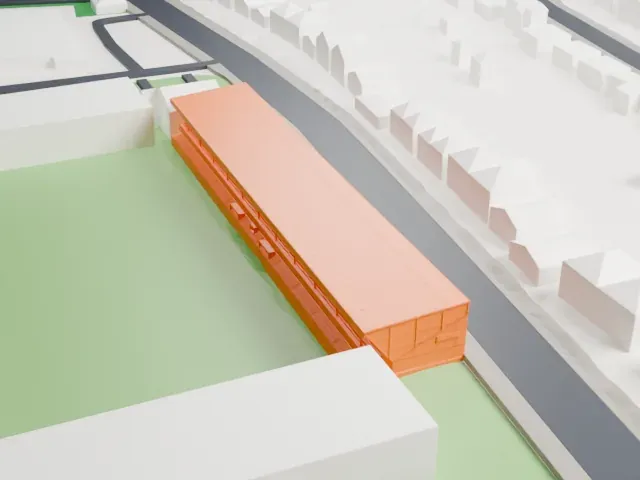 East End Park model, West view