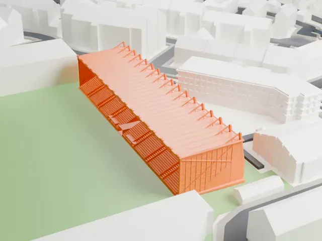 Easter Road model, North view