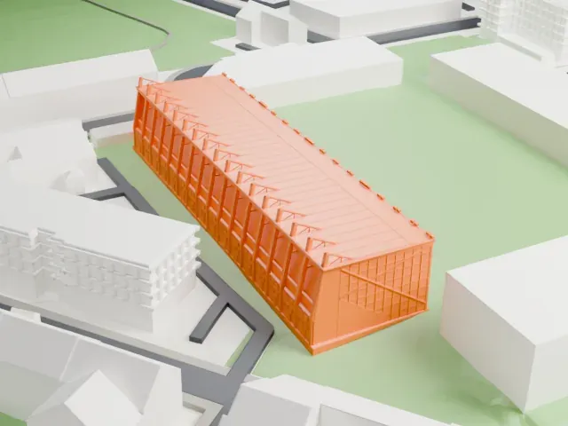 Easter Road model, South view