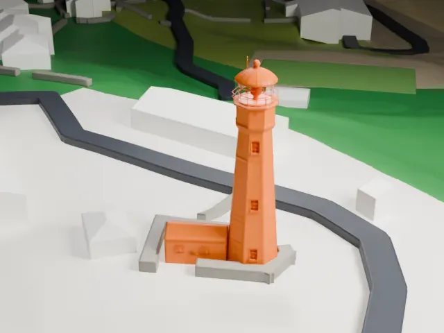 Eatons Neck Light model, East view