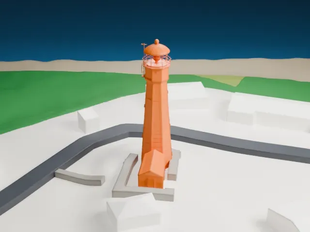 Eatons Neck Light model, South view