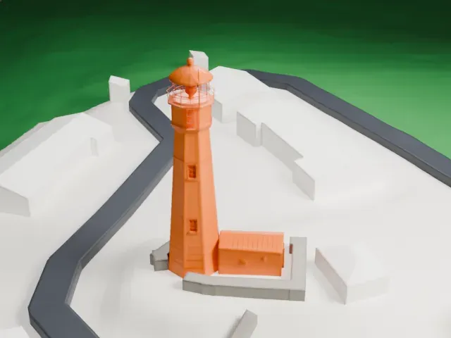 Eatons Neck Light model, West view
