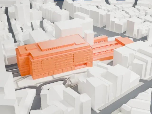 Ebisu Station (Tokyo) model, East view